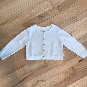 GAP cardigan, cream, gold buttons, 18-24 mo, NWT